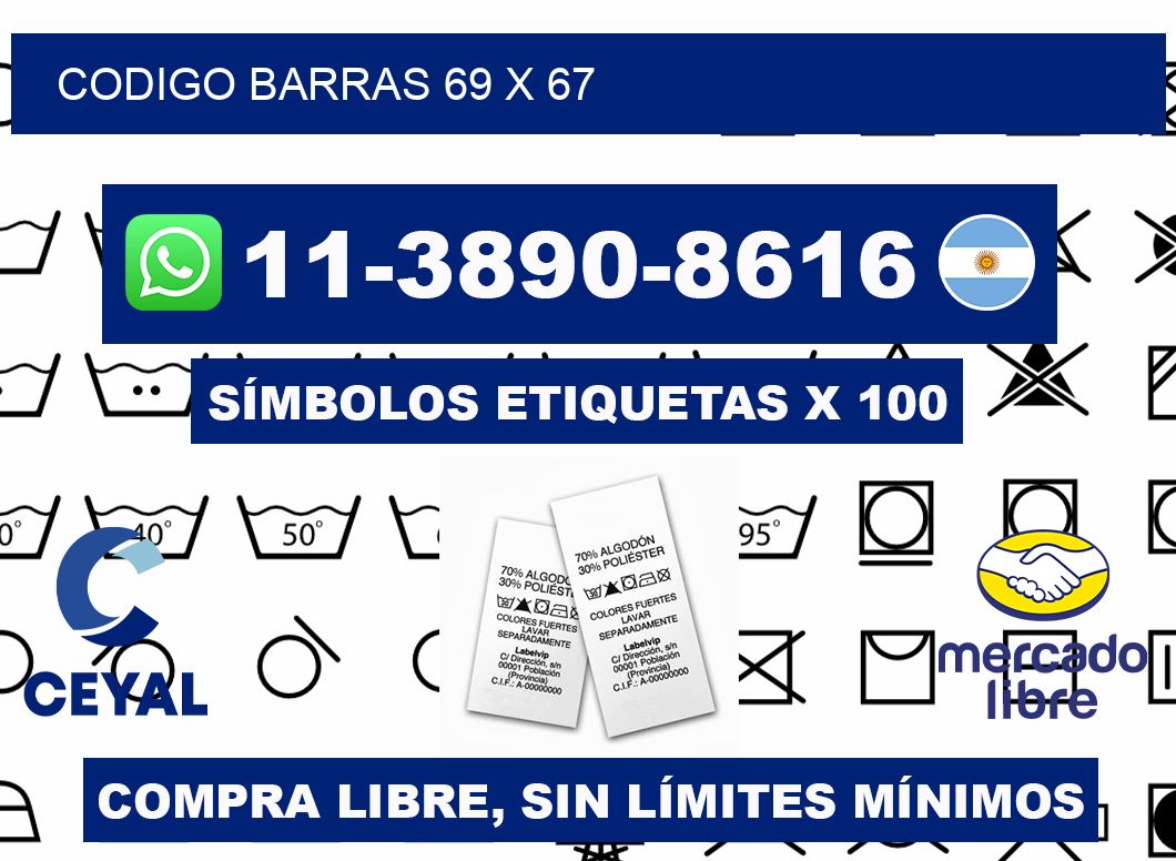 Codigo barras 69 x 67
