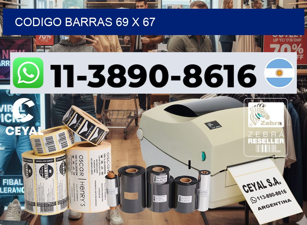 Codigo barras 69 x 67