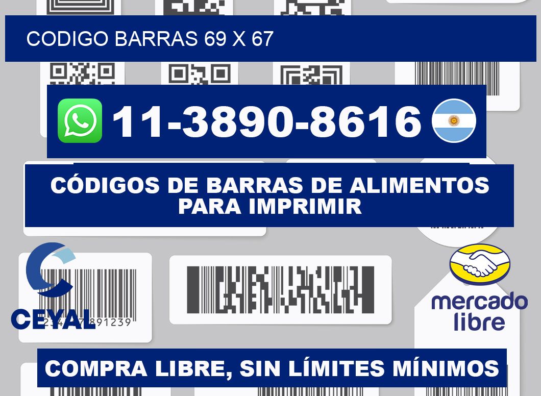 Codigo barras 69 x 67