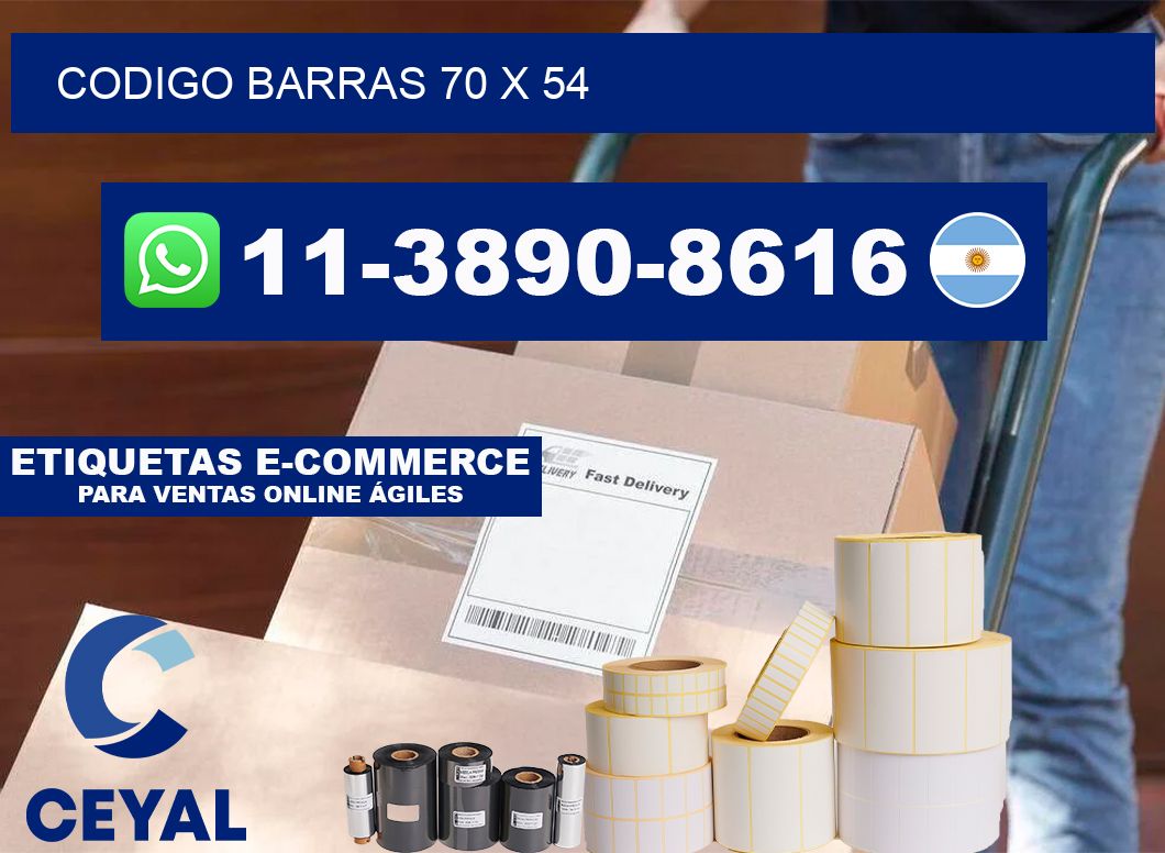 Codigo barras 70 x 54