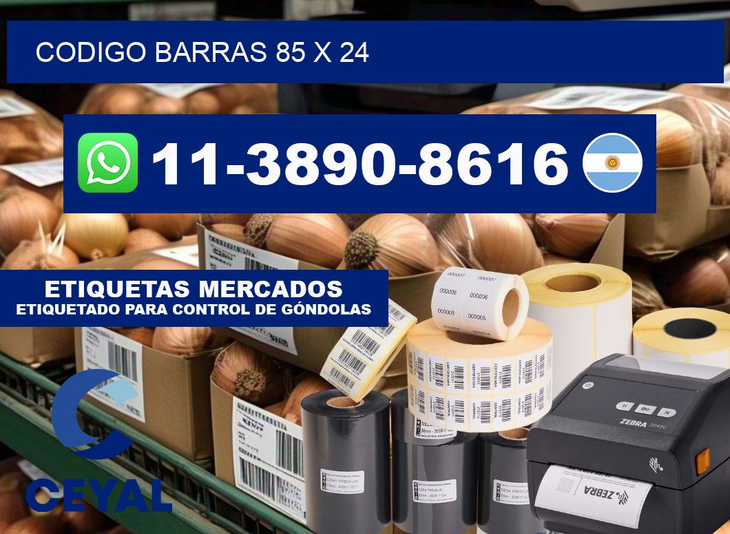 Codigo barras 85 x 24
