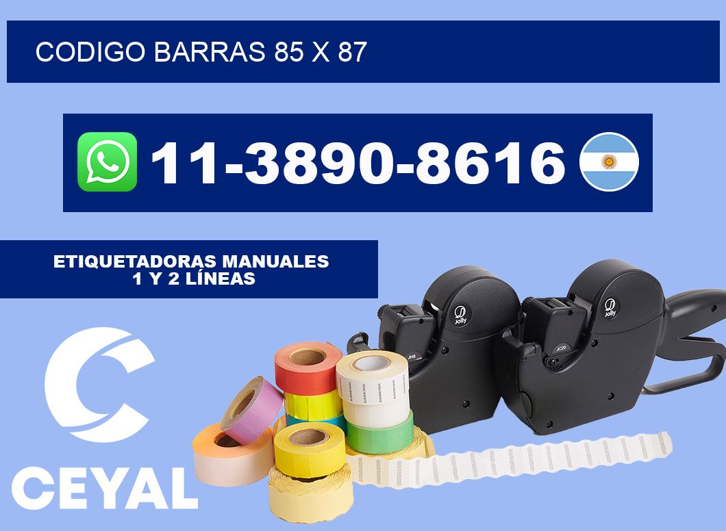Codigo barras 85 x 87