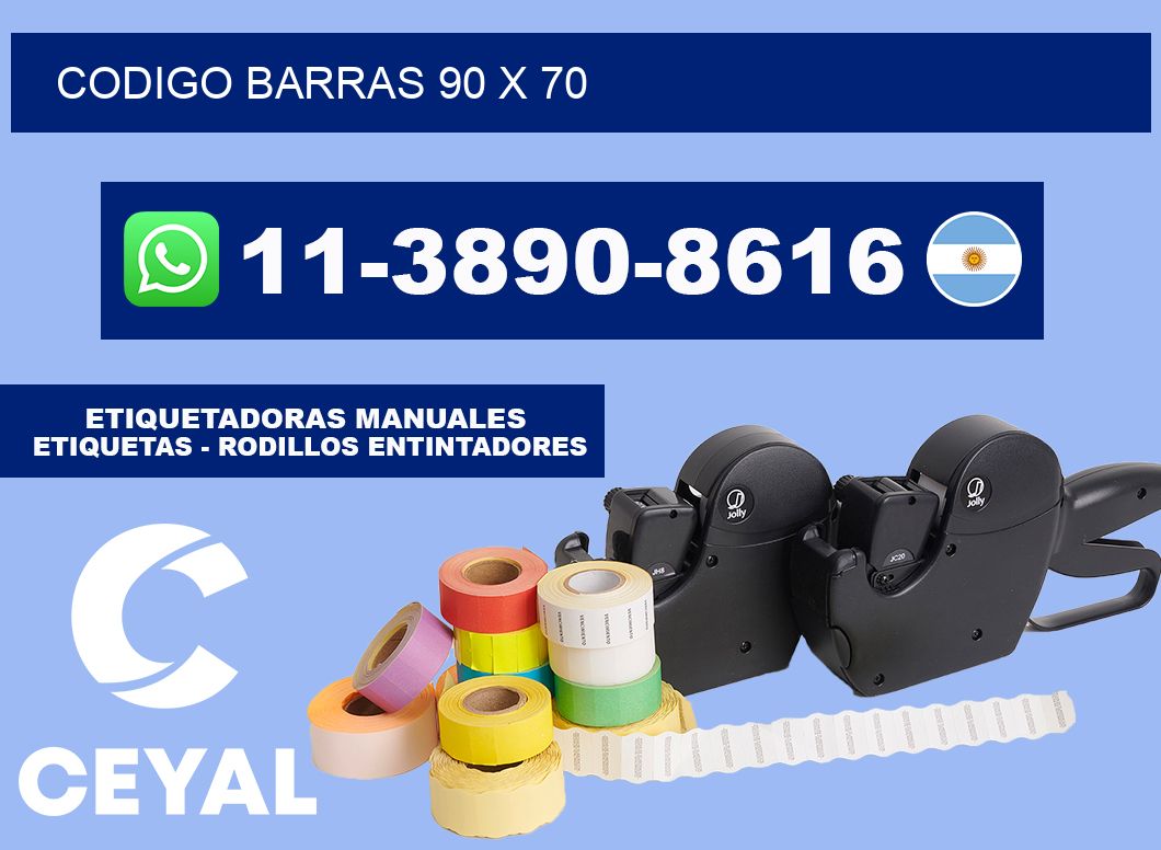 Codigo barras 90 x 70