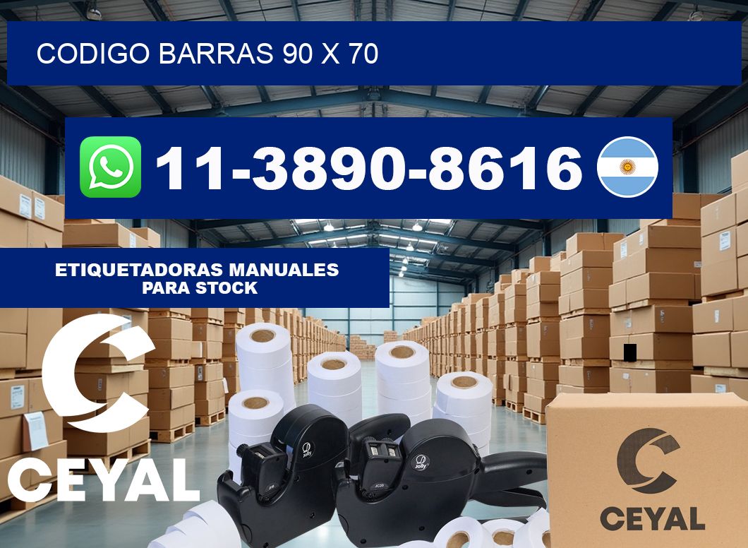 Codigo barras 90 x 70