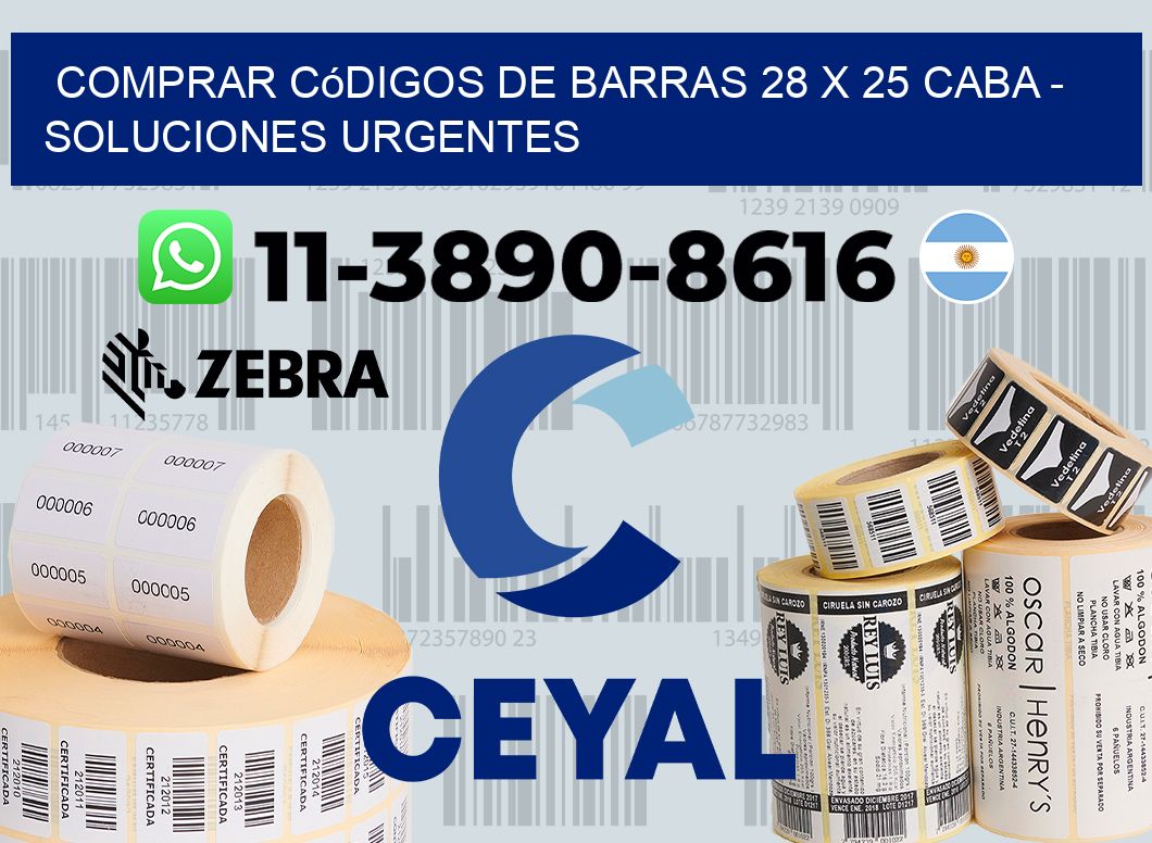 Comprar códigos de barras 28 x 25 CABA - soluciones urgentes