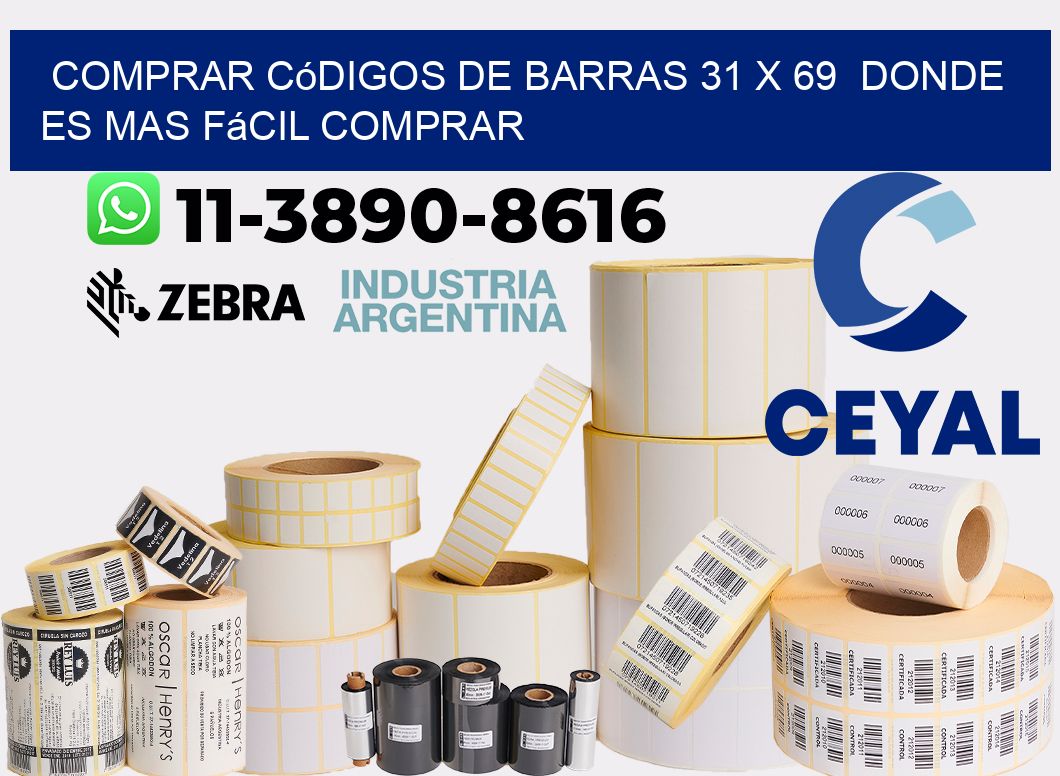 Comprar códigos de barras 31 x 69  Donde es mas fácil comprar