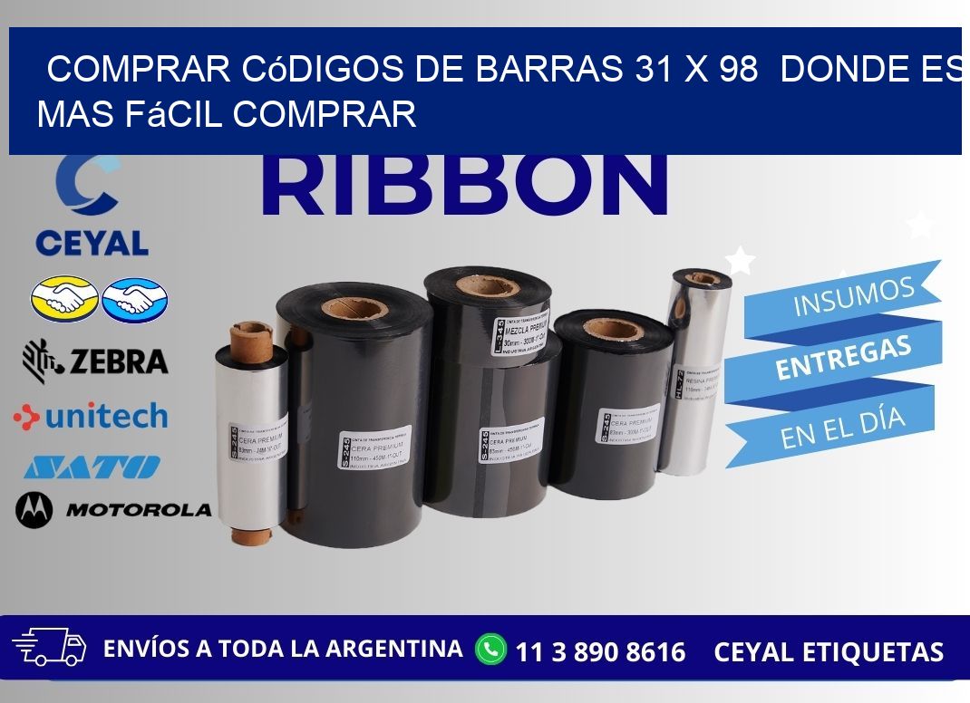 Comprar códigos de barras 31 x 98 Donde es mas fácil comprar