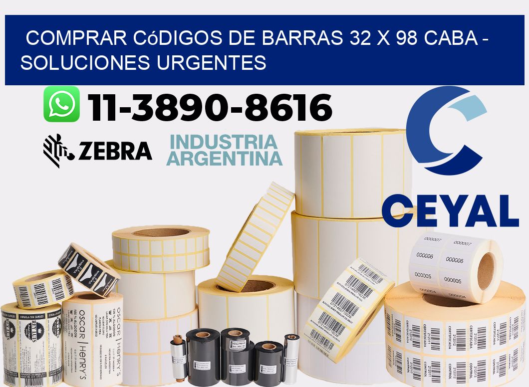 Comprar códigos de barras 32 x 98 CABA - soluciones urgentes