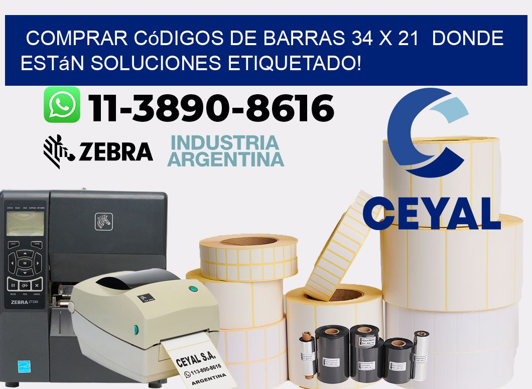 Comprar códigos de barras 34 x 21  donde están soluciones etiquetado!