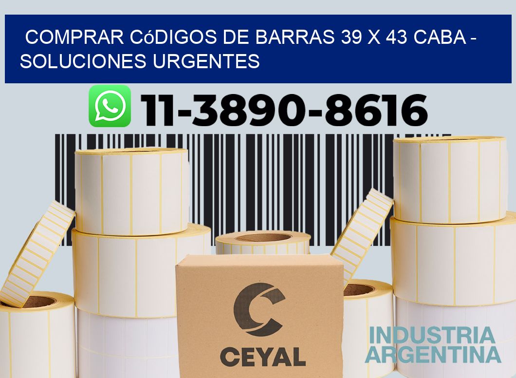 Comprar códigos de barras 39 x 43 CABA - soluciones urgentes