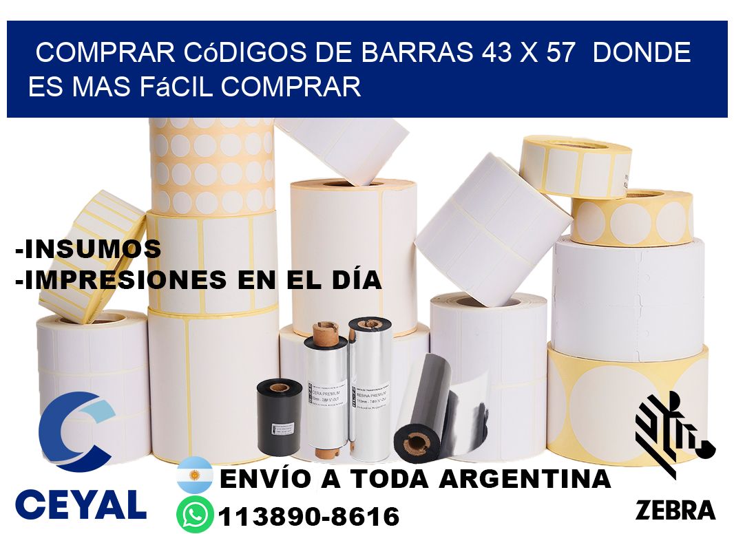 Comprar códigos de barras 43 x 57 Donde es mas fácil comprar
