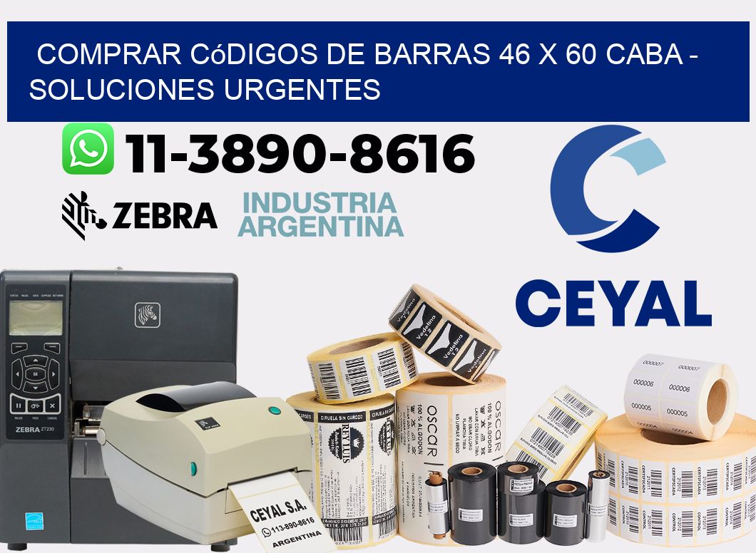 Comprar códigos de barras 46 x 60 CABA - soluciones urgentes
