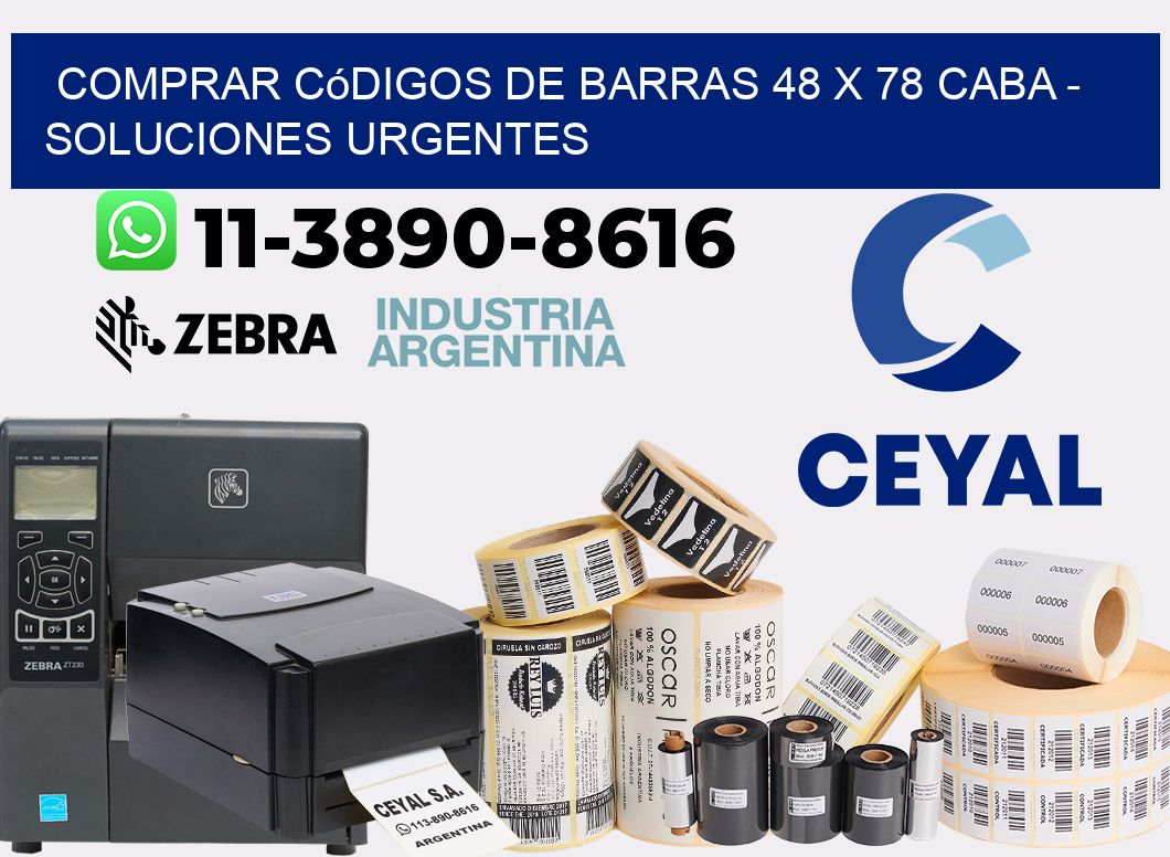 Comprar códigos de barras 48 x 78 CABA - soluciones urgentes
