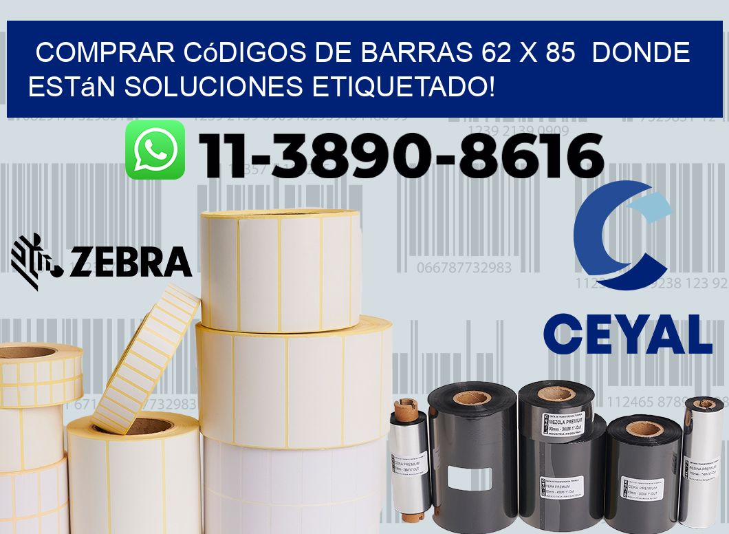 Comprar códigos de barras 62 x 85  donde están soluciones etiquetado!