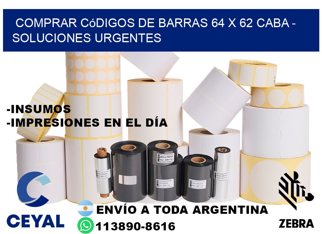 Comprar códigos de barras 64 x 62 CABA - soluciones urgentes