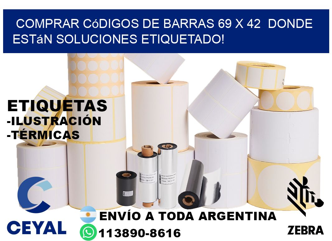 Comprar códigos de barras 69 x 42  donde están soluciones etiquetado!