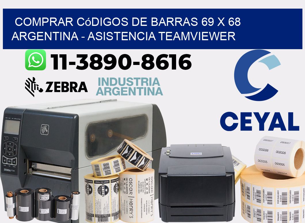 Comprar códigos de barras 69 x 68 argentina - asistencia teamviewer