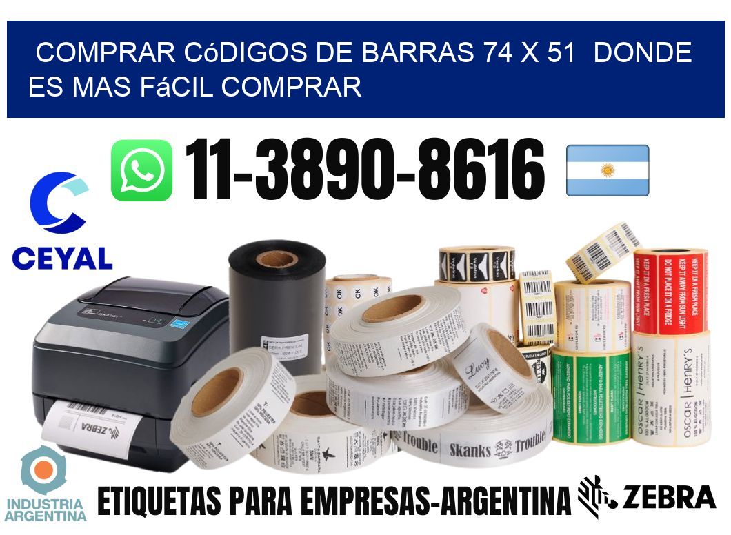 Comprar códigos de barras 74 x 51  Donde es mas fácil comprar