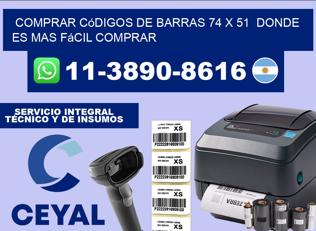 Comprar códigos de barras 74 x 51  Donde es mas fácil comprar