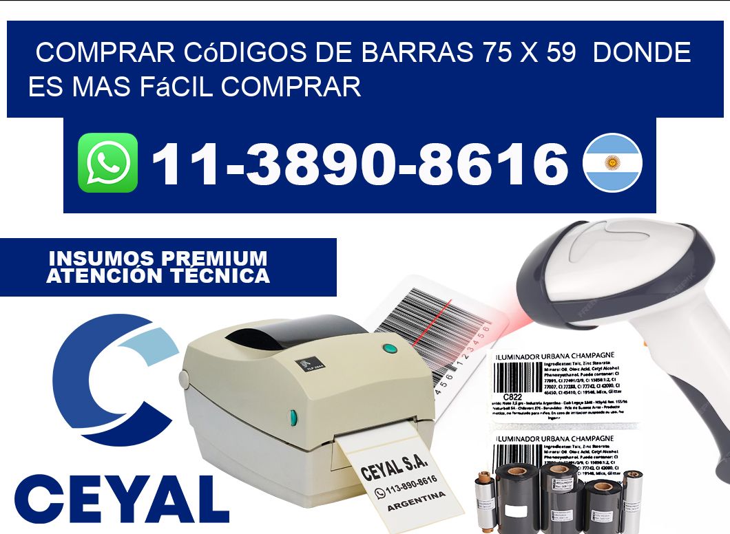 Comprar códigos de barras 75 x 59  Donde es mas fácil comprar