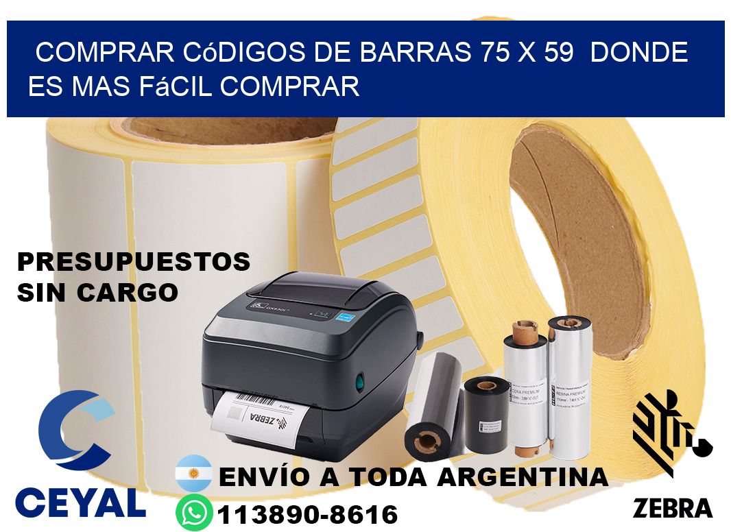 Comprar códigos de barras 75 x 59  Donde es mas fácil comprar