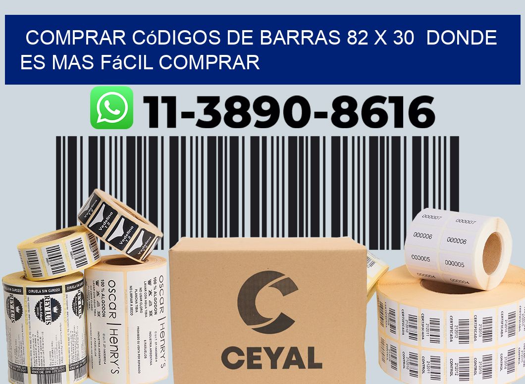 Comprar códigos de barras 82 x 30  Donde es mas fácil comprar