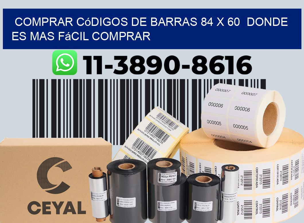 Comprar códigos de barras 84 x 60  Donde es mas fácil comprar