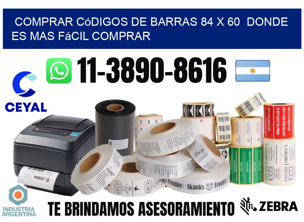 Comprar códigos de barras 84 x 60  Donde es mas fácil comprar