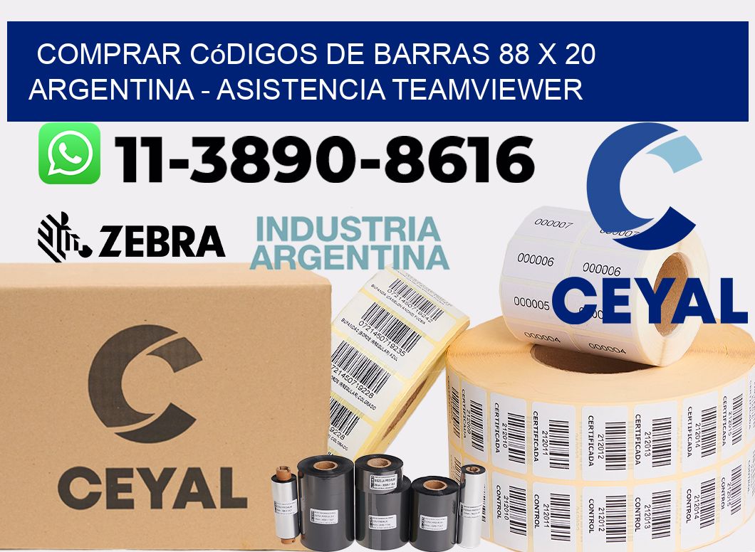 Comprar códigos de barras 88 x 20 argentina - asistencia teamviewer