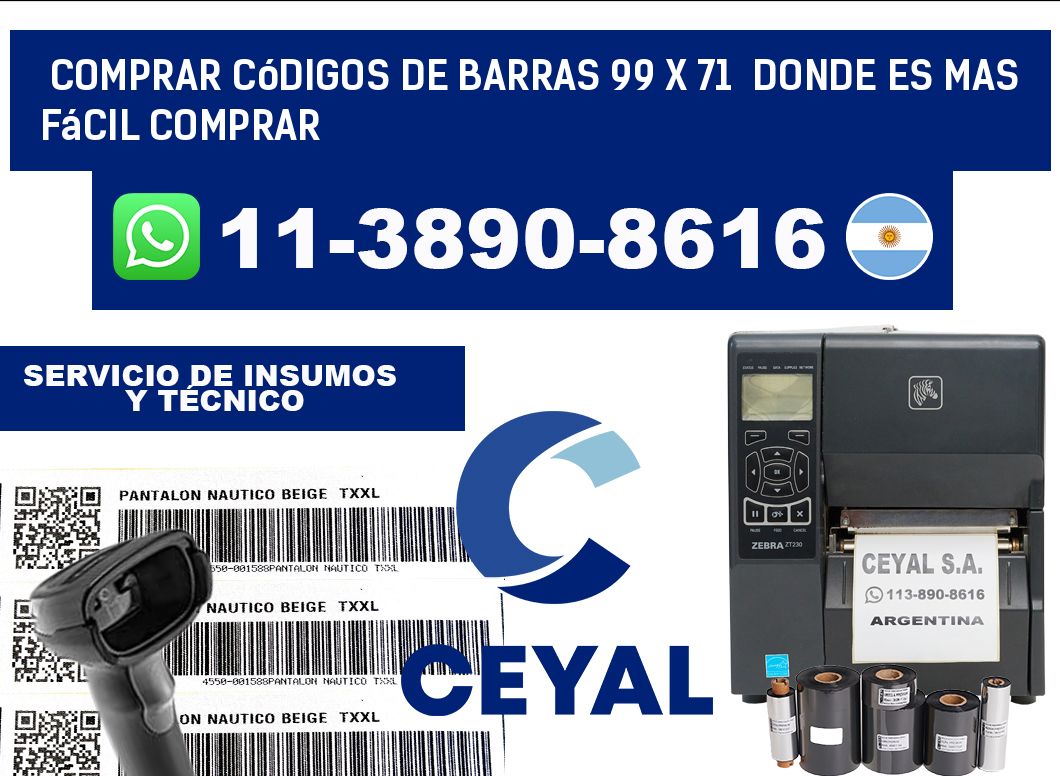 Comprar códigos de barras 99 x 71  Donde es mas fácil comprar