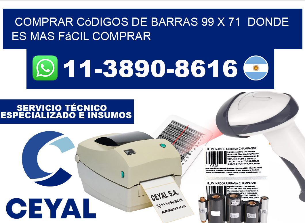Comprar códigos de barras 99 x 71  Donde es mas fácil comprar