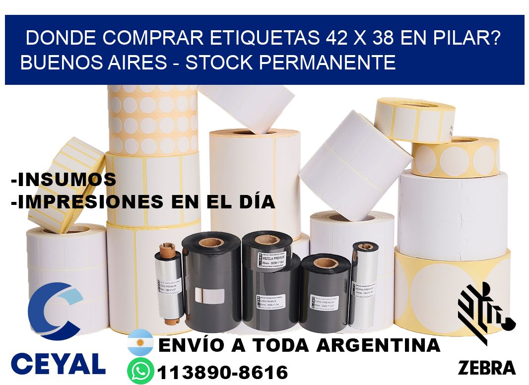 Donde Comprar etiquetas 42 x 38 en PILAR? Buenos Aires - Stock permanente