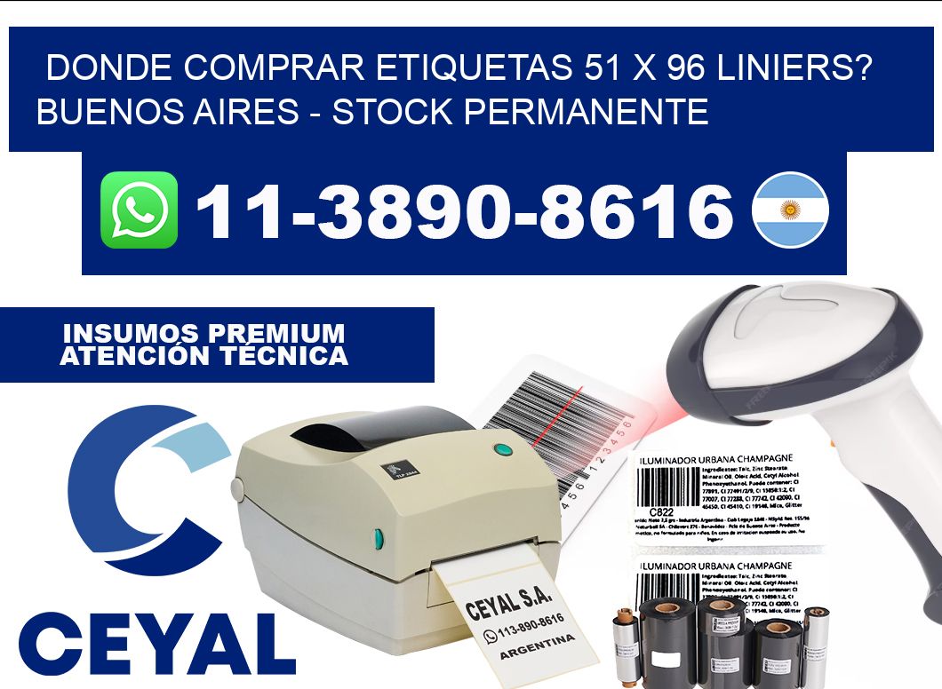 Donde Comprar etiquetas 51 x 96 LINIERS? Buenos Aires - Stock permanente