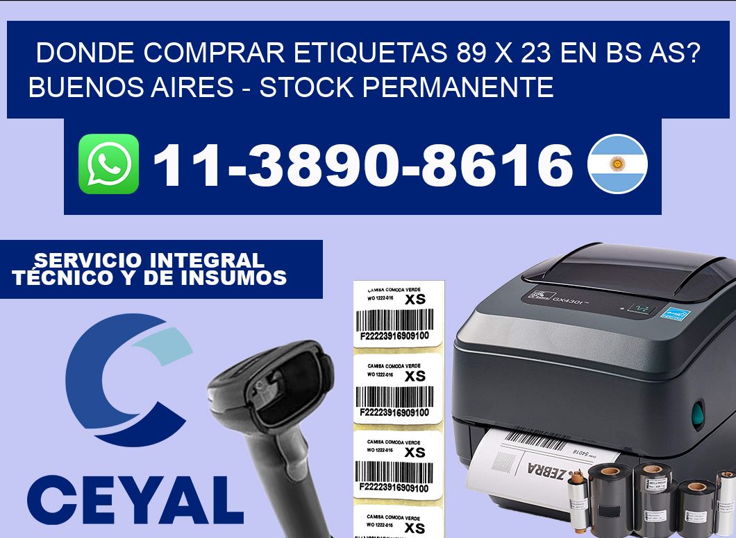 Donde Comprar etiquetas 89 x 23 en BS AS? Buenos Aires – Stock permanente