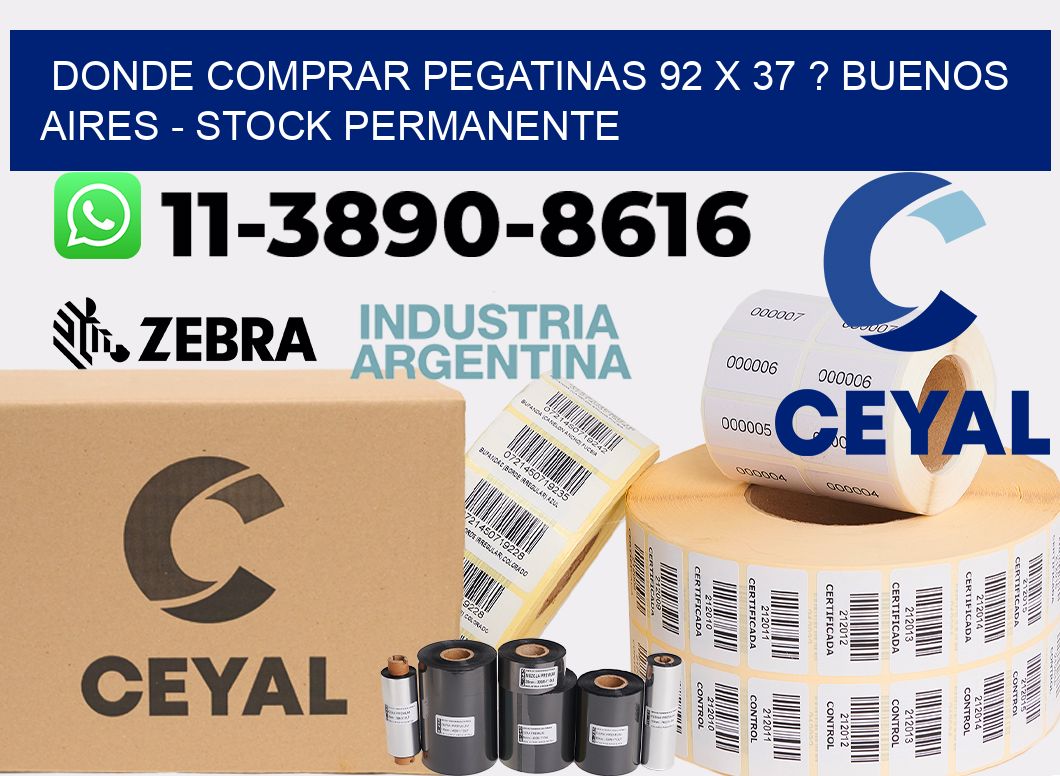 Donde Comprar pegatinas 92 x 37 ? Buenos Aires - Stock permanente