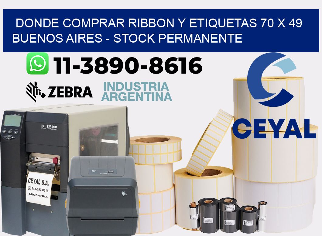 Donde Comprar ribbon y etiquetas 70 x 49 Buenos Aires - Stock permanente