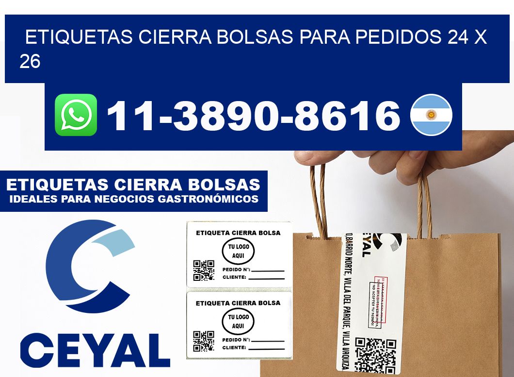 ETIQUETAS CIERRA BOLSAS PARA PEDIDOS 24 x 26