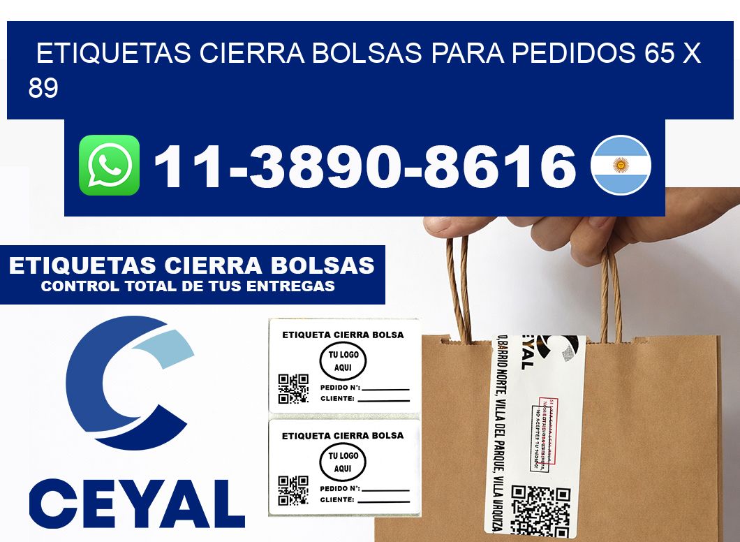 ETIQUETAS CIERRA BOLSAS PARA PEDIDOS 65 x 89