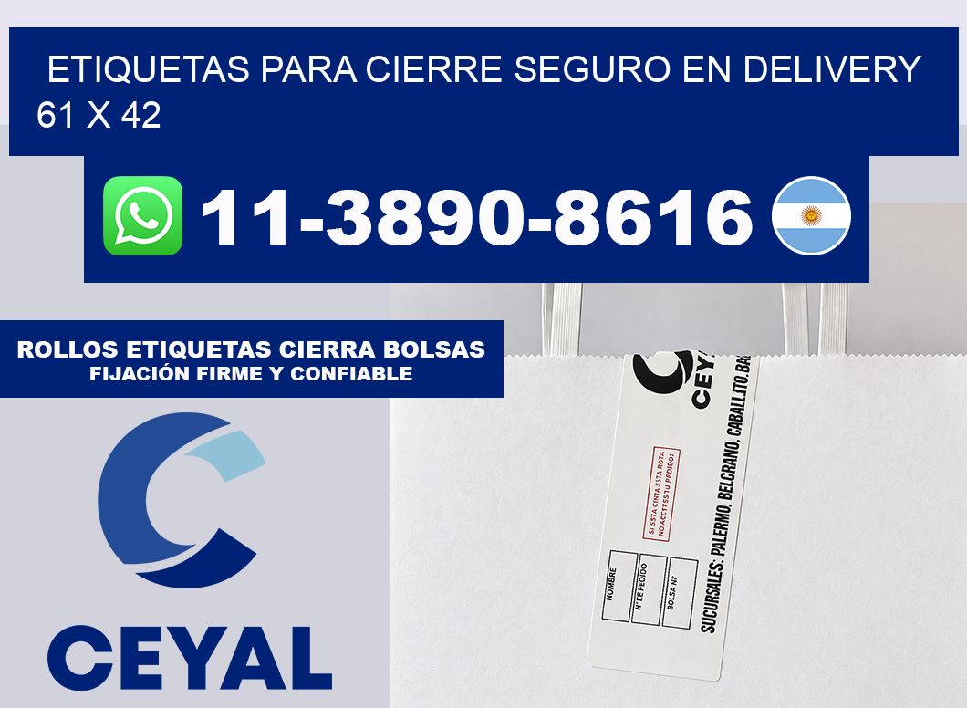 ETIQUETAS PARA CIERRE SEGURO EN DELIVERY 61 x 42