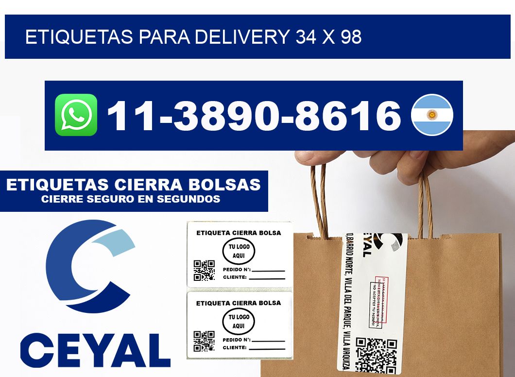 ETIQUETAS PARA DELIVERY 34 x 98