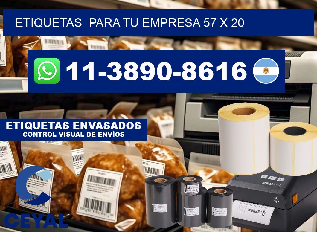 Etiquetas para tu empresa 57 x 20