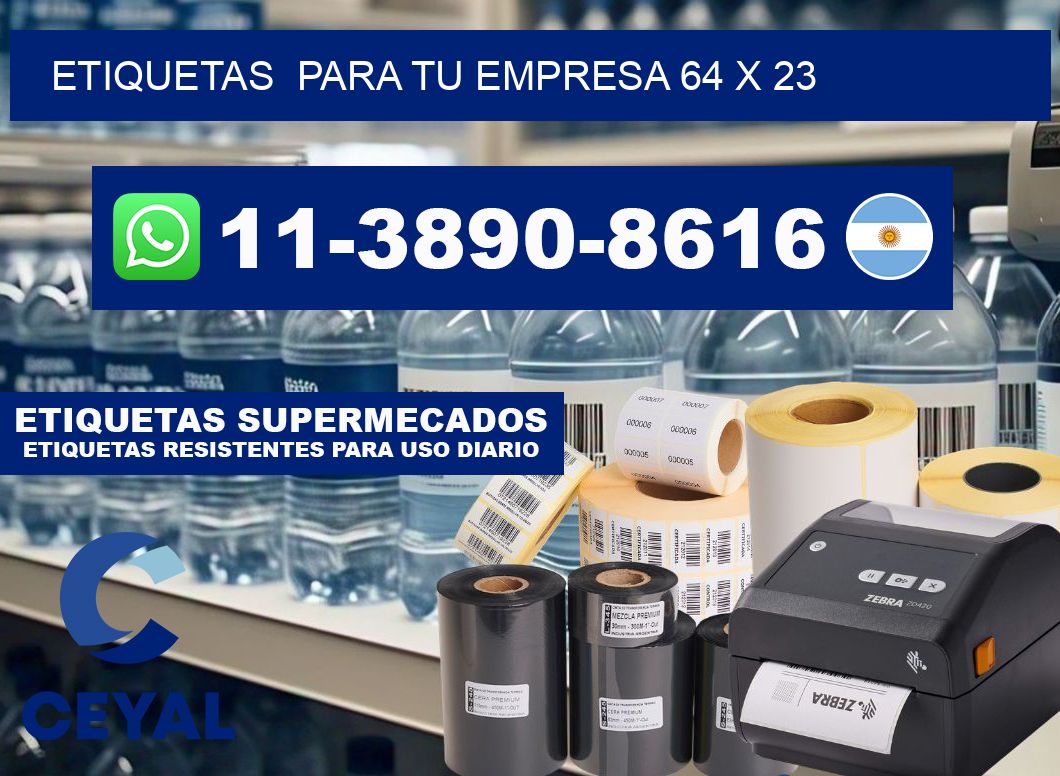 Etiquetas para tu empresa 64 x 23
