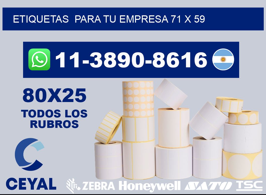 Etiquetas para tu empresa 71 x 59