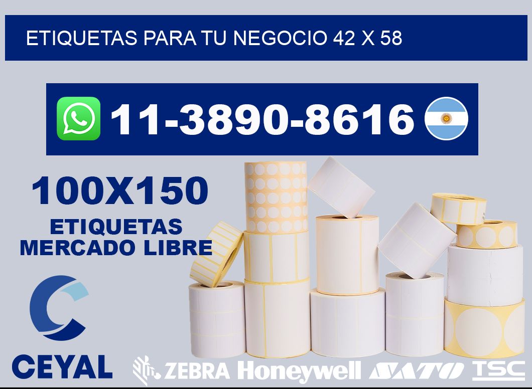 Etiquetas para tu negocio 42 x 58