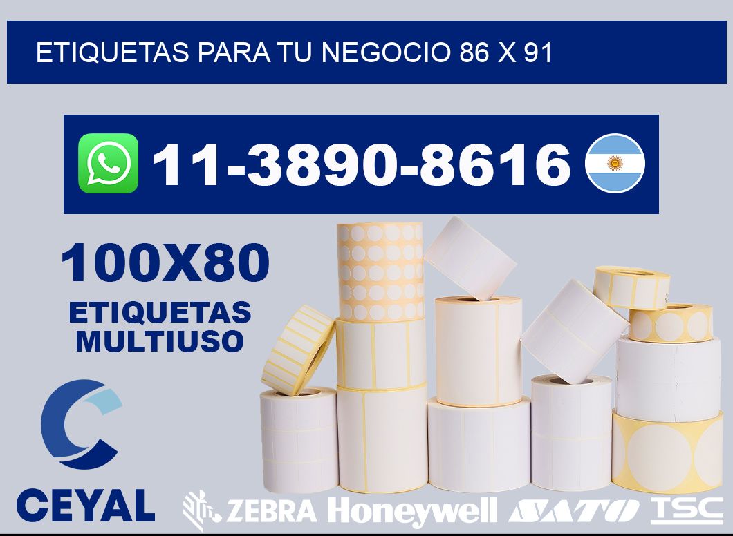 Etiquetas para tu negocio 86 x 91
