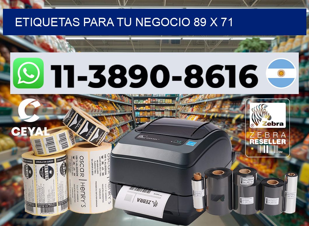 Etiquetas para tu negocio 89 x 71