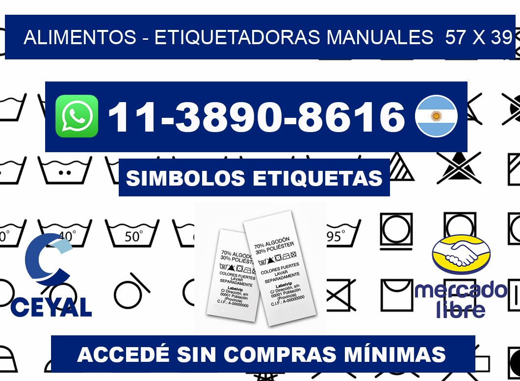 alimentos - Etiquetadoras Manuales 57 x 39