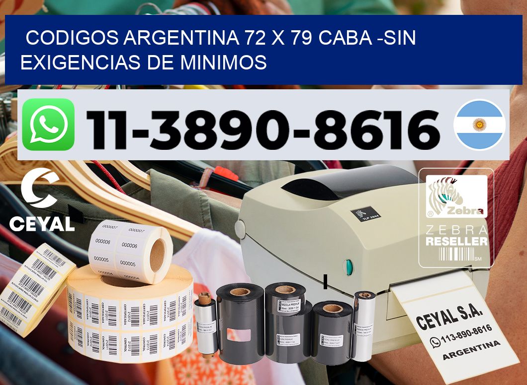 codigos Argentina 72 x 79 CABA -Sin exigencias de minimos