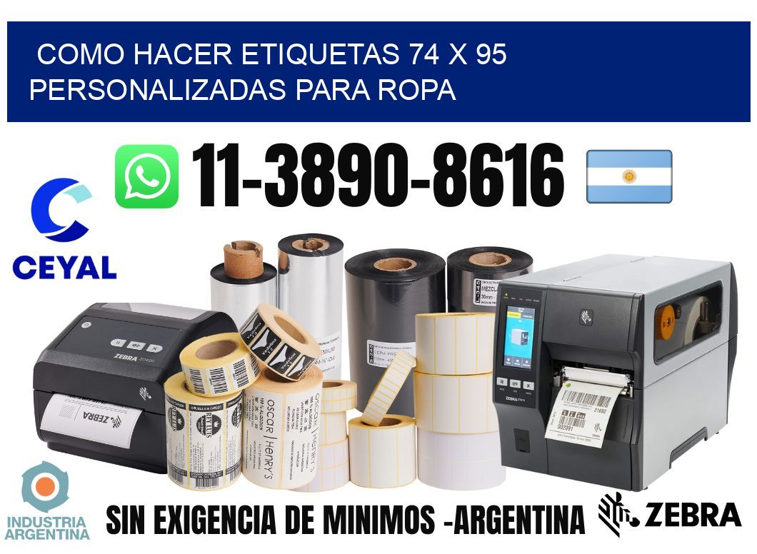 como hacer etiquetas 74 x 95 personalizadas para ropa