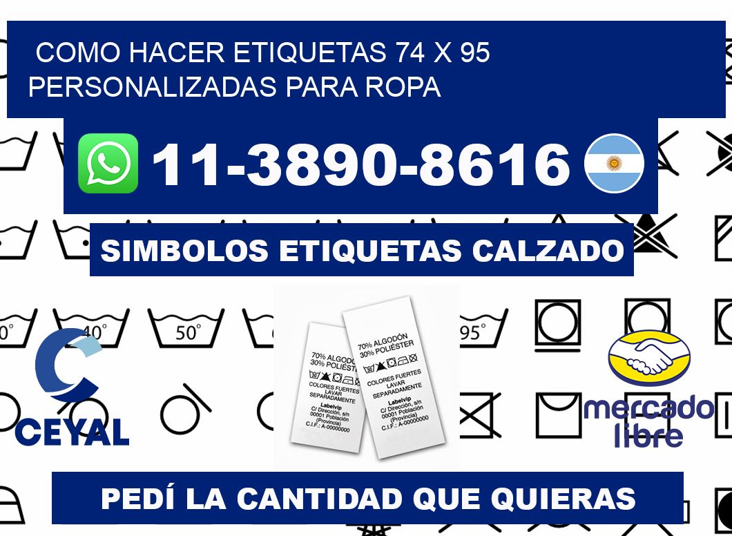 como hacer etiquetas 74 x 95 personalizadas para ropa